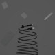 Belkin Cable USB-A - Lightning BRAIDED SILICONE, strap with magnet, 1m, black (CAA010BT1MBK)