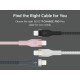 Belkin Cable USB-A - Lightning BRAIDED SILICONE, strap with magnet, 1m, black (CAA010BT1MBK)