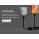 Belkin Cable USB-A - Lightning BRAIDED SILICONE, strap with magnet, 1m, black (CAA010BT1MBK)