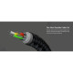 Belkin Cable USB-A - Lightning BRAIDED SILICONE, strap with magnet, 1m, black (CAA010BT1MBK)