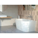 Deante Shower set Silia with bathtub mixer, hand shower, handle - concealed, brushed steel (BQS_F18P)