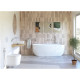 Deante Shower set Silia with bathtub mixer, hand shower, handle - concealed, brushed steel (BQS_F18P)
