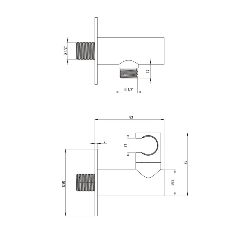 Deante Shower set Silia with bathtub mixer, hand shower, handle - concealed, brushed steel (BQS_F18P)