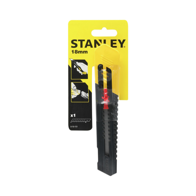 Stanley Нож SM18, сегментированное лезвие 18мм, корпус пластик, 160мм (0-10-151)