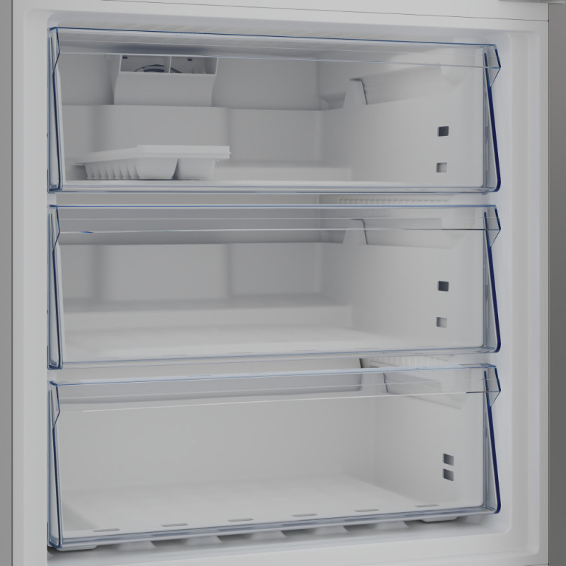 Beko Ref Beko with bottom freezer, 192x70x74.5, ref-340L, freez.-150L, 2doors, A++, NF, display, HarvestFresh, inox (B5RCNE565HXPMG)