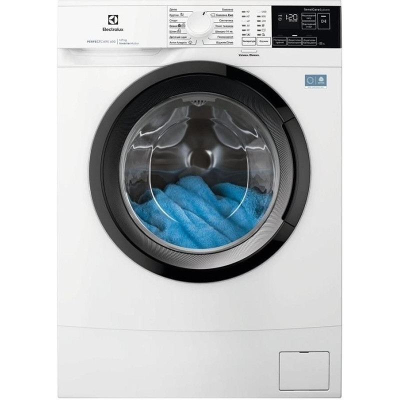 Electrolux Стиральная машина Electrolux фронтальная, 7кг, 1200, A+++, 48см, дисплей, инвертор, белый (EW6SM427BU)