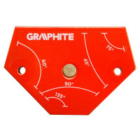 Graphite Welding square 56H904, magnetic, 64x95x14mm, maximum load capacity 11.4kg, angle 45,60,75,90,135°