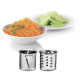 Moulinex meat grinder, 2000W, 2.6kg/min, 3 cutting plates, sausages nozzle, 5 vegetable slicer, plastik, white- grey (ME307832)