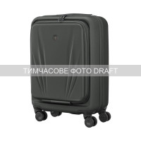 Wenger Валіза Wenger Skyon Hardside Carry-On, мала, з відсіком для н/б 16", полікарбонат, TSA, 4 колеса, розширення, USB, сірий (653564)