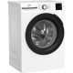 Beko WM Beko front load, 7kg, 1200, B, 50cm, display, invertor, steam, white (BM1WFSU37233WB)