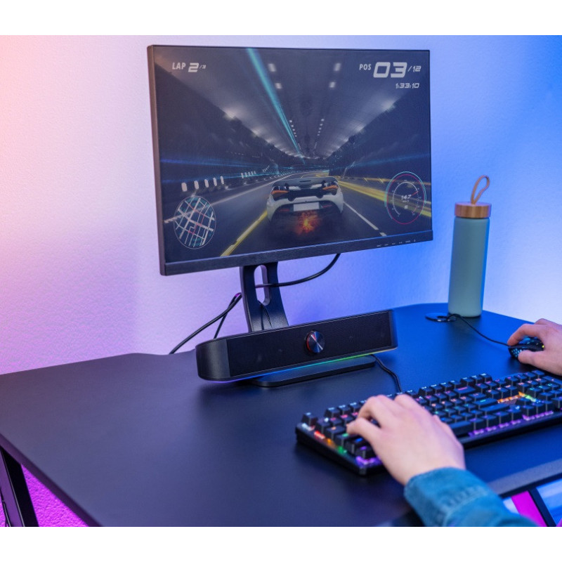 Trust Акустическая система GXT 619 Thorne Саундбар, USB/AUX, RGB, Черный (24007_TRUST)