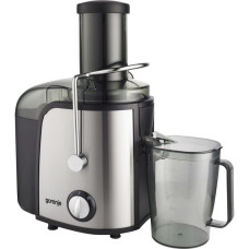Gorenje centrifugal juicer, 800W, bowl-1.1L, cake-1.5L, whole apple tray, plastic/iron, black (JC805EII)
