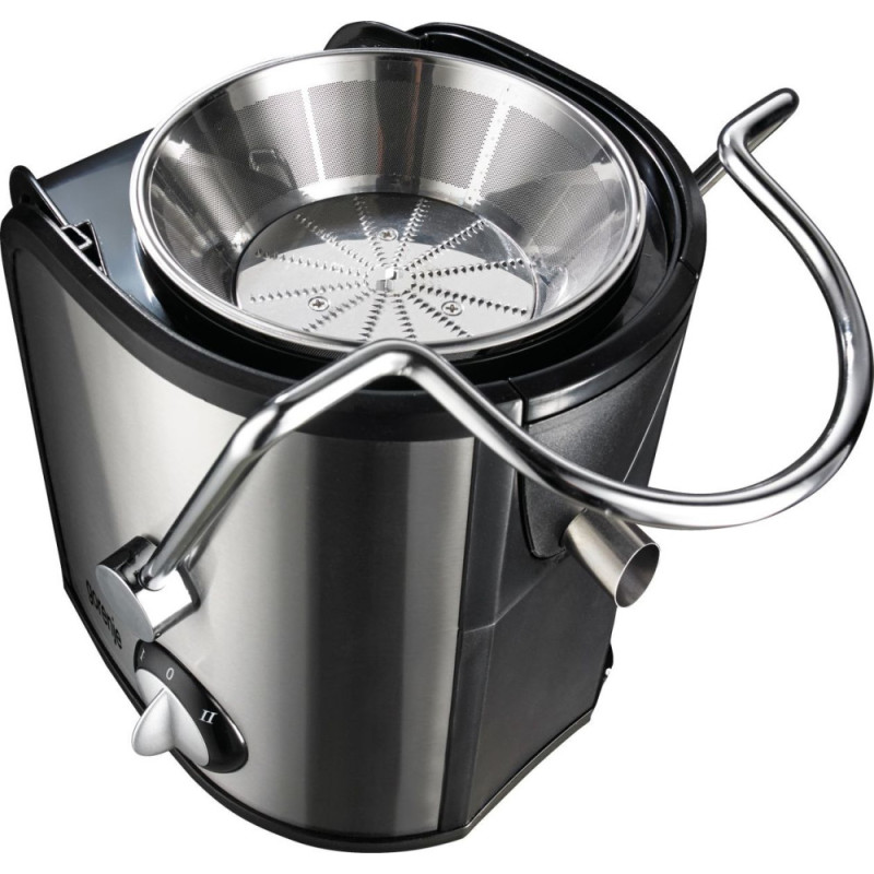 Gorenje centrifugal juicer, 800W, bowl-1.1L, cake-1.5L, whole apple tray, plastic/iron, black (JC805EII)