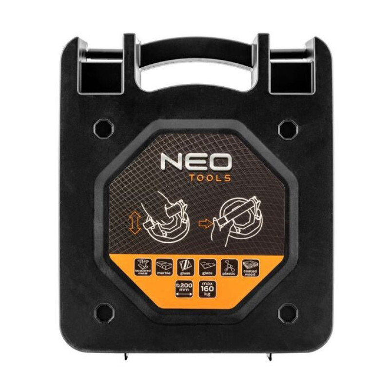 Neo Tools Vacuum Suction Cup, Single, Plastic Body, Diameter 200mm, Case, 160kg (56-800)