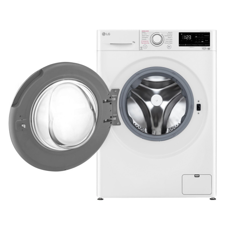LG Стиральная машина фронтальная, 7кг, 1200, A+++, 48см, дисплей, пар, инвертор, белый (F2V3HS0WW)