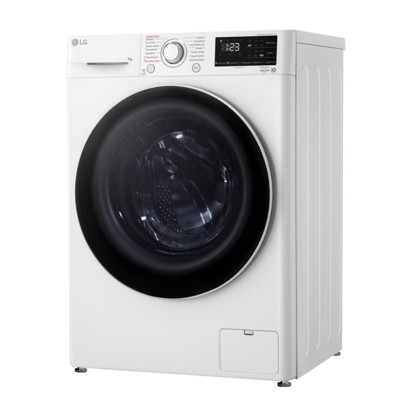 LG Стиральная машина фронтальная, 7кг, 1200, A+++, 48см, дисплей, пар, инвертор, белый (F2V3HS0WW)