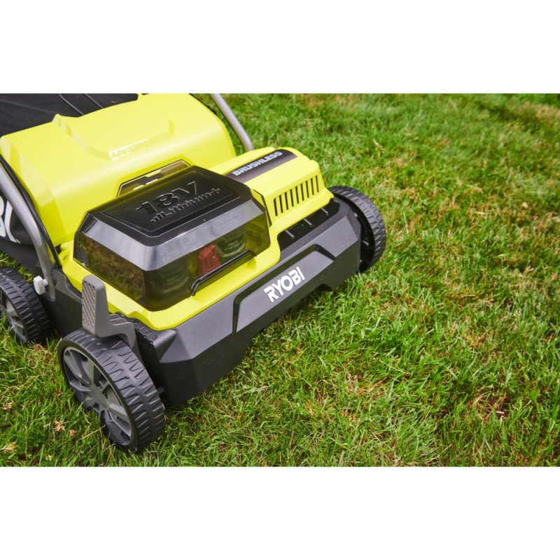 Ryobi Аэратор-скарификатор аккумуляторный ONE+ RY18SFX35A-240 18В акб 2х4А·ч 35см 55л 10кг (5133004549)
