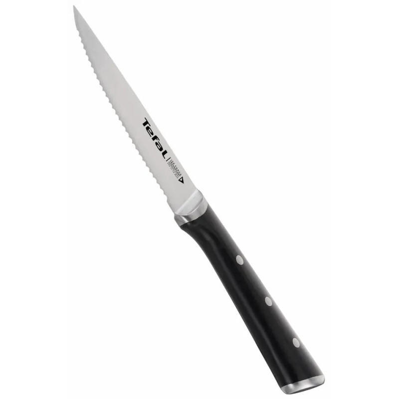 Tefal Set of knives Ice Force, wooden deck, 7pcs, wood, plastic, stainless steel, black (K232S704)