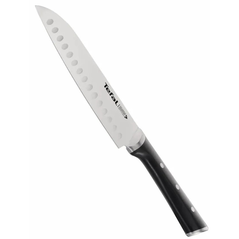 Tefal Set of knives Ice Force, wooden deck, 7pcs, wood, plastic, stainless steel, black (K232S704)