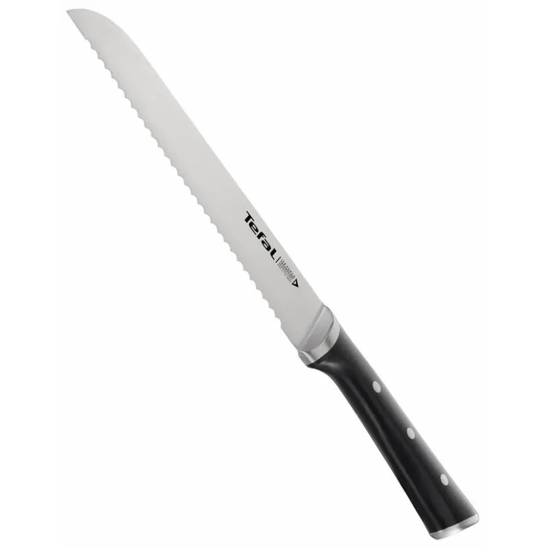 Tefal Set of knives Ice Force, wooden deck, 7pcs, wood, plastic, stainless steel, black (K232S704)