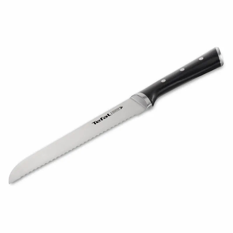 Tefal Set of knives Ice Force, wooden deck, 7pcs, wood, plastic, stainless steel, black (K232S704)