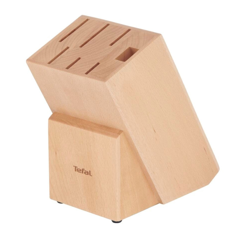 Tefal Set of knives Ice Force, wooden deck, 7pcs, wood, plastic, stainless steel, black (K232S704)