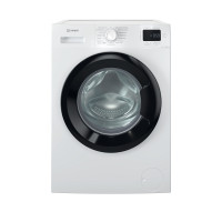 Indesit WM front load, 8kg, 1200, A+++, 54.6cm, display, steam, invertor, black door, white (IM812BMYTIMEUA)