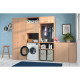 Indesit WM front load, 8kg, 1200, A+++, 54.6cm, display, steam, invertor, black door, white (IM812BMYTIMEUA)