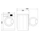 Indesit WM front load, 8kg, 1200, A+++, 54.6cm, display, steam, invertor, black door, white (IM812BMYTIMEUA)