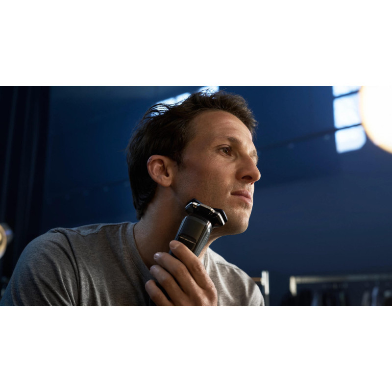 Philips electric shaver rotary, razor head-4, Li-Ion, dry+wet, charge indicator, trimmer, case, black (S7886/55)