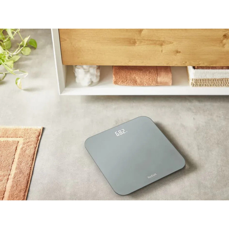 Tefal Ваги Tefal підлогові Classic, 180кг, AAAx3 в комплекті, скло, сірий (PP1903V0)