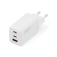 Digitus USB GaN Charger, 67W 2x USB-C, 1x USB-A, White (DA-10303)