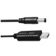 Кабель питания USB to DC 5.5x2.5mm 12V 1.0m black ColorWay (CW-CBUD067-BK)