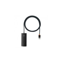 Концентратор Baseus USB 3.0 to 4xUSB 3.0 1.0m black (WKQX030101)
