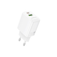Зарядное устройство BOROFONE BN29 Fuente 1xUSB-C PD30W + 1xUSB QC3.0 White (6941991120329)