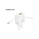 Зарядное устройство BOROFONE BN29 Fuente 1xUSB-C PD30W + 1xUSB QC3.0 White (6941991120329)