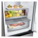 LG ref with bottom freezer, 203x60x68, ref-277l, freez.-110l, 2doors, A++, NF, inv, display ext, fresh zone, Metal Fresh, silver (GC-B509FNPW)