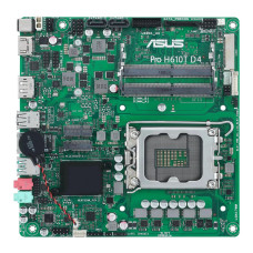 ASUS Motherboard PRO H610T-CSM s1700 H610 2xDDR5 M.2 HDMI DP LVDS Thin mITX (90MB1G60-M0EAYC)