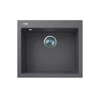Adamant Мийка кухонна Adamant Univer, штучний камінь, квадрат, без крила, 560х500х200мм, чаша - 1, врізна, сірий (4824296102104)