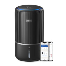 Philips Очисник повітря Philips 2 в 1 PureProtect Water Series 3400, 78м2, 300м3/год, Nano, НЕРА,попередн.,угольний фільтр, Wi-Fi, датчик якості, температ,вологості, темно-сірий (AC3421/13)