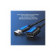 Дата кабель USB 2.0 AM/AF 1.5m black Vention (CBIBG)
