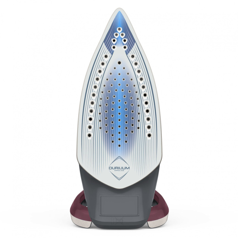 Tefal iron Smart Protect Plus, 2800W, 270ml, steam boost -260g, constant steam - 40g, ceramic soleplate, grey-burgundy (FV6870E0)