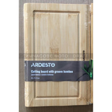 ARDESTO Cutting board with groove Midori, 25х16х1.5cm, bamboo (AR1425BM)