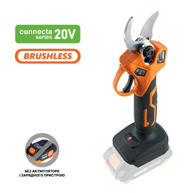 SEQUOIA Секатор акумуляторний SEQUOIA SBP3610C безщітковий двигун 20В d різа 30мм кейс 1.5кг без АКБ та ЗП (SBP2030B)