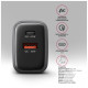 Зарядное устройство AXAGON 1xUSB-C PD67W + 1xUSB QC4+ PPS display gray (ACU-PQ67D)
