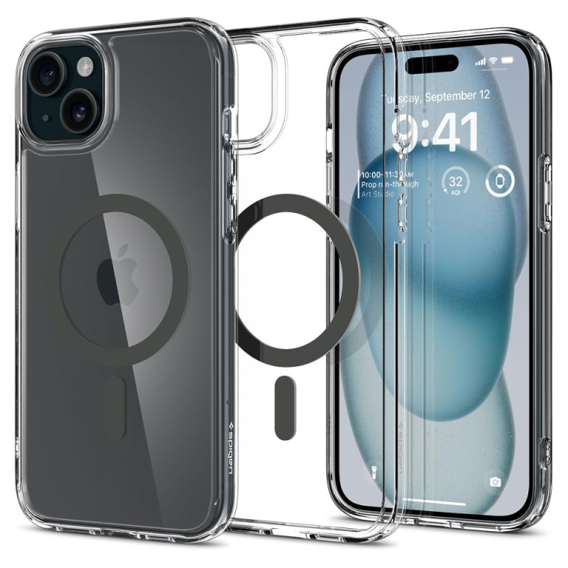 Spigen Чехол для Apple iPhone 15 Ultra Hybrid MagFit, Graphite (ACS06804)