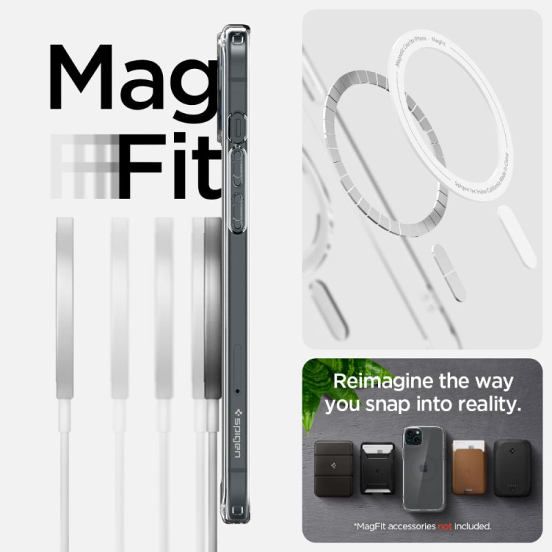 Spigen Чехол для Apple iPhone 15 Ultra Hybrid MagFit, Graphite (ACS06804)
