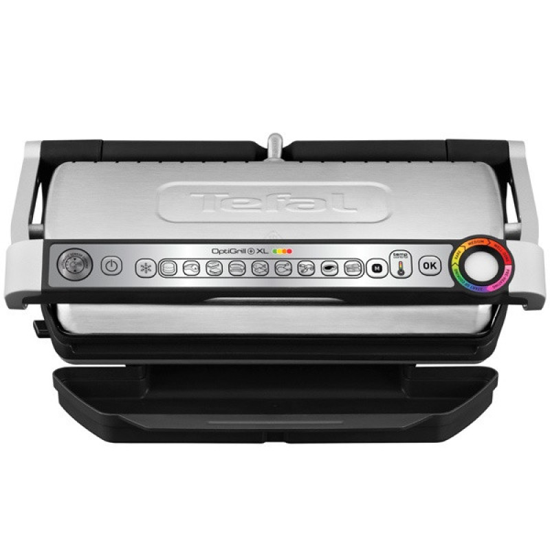 Tefal grill clamping OptiGrill+ XL, 2000W, temp. regimes-4, removable plates, metal (GC722D34)