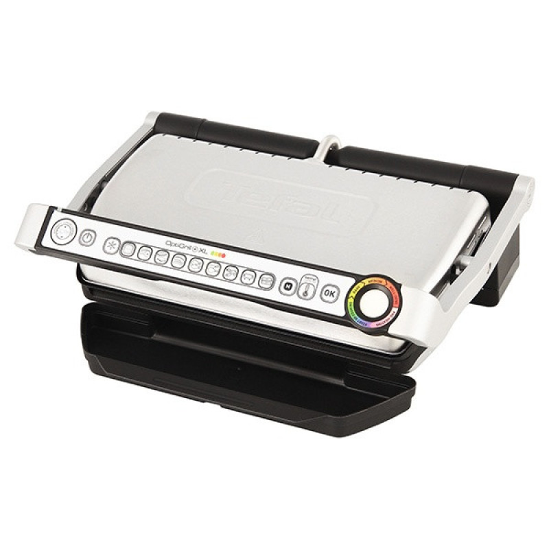Tefal grill clamping OptiGrill+ XL, 2000W, temp. regimes-4, removable plates, metal (GC722D34)