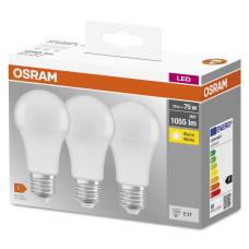 Osram Набір ламп 3шт LED E27 10Вт 2700К 1055Лм A60 (4058075819436)